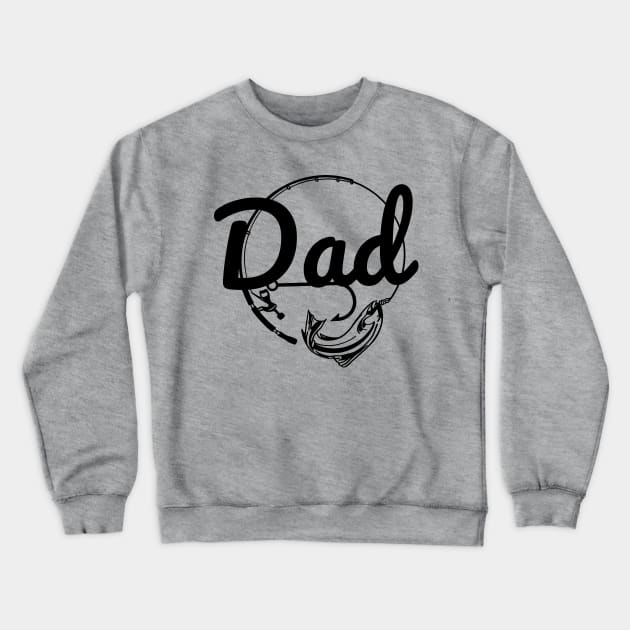 Fishing Dad Crewneck Sweatshirt by Gina's Creations (Gbugytsh)